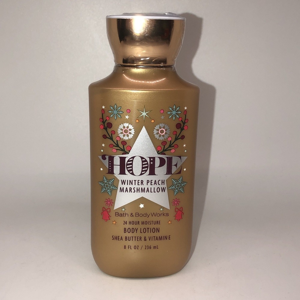 Hope Winter Peach Marshmallow Lotion Bath Body Works 8 oz jasmine meringue